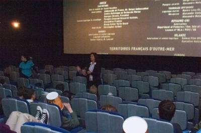 Nach der Filmvorfhrung Unsere Ozeane im Kino ALA in Falkensee. (Photograph: Werner Schmidt)