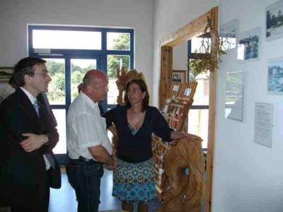 Besuch im Museum (von links: Henryk Wichmann MdL; Sven Klemckow, Brgermeister der Stadt Lychen; Barbara Richstein MdL)