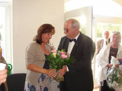 Mit Konrad Birkholz, Bezirksbrgermeister von Spandau