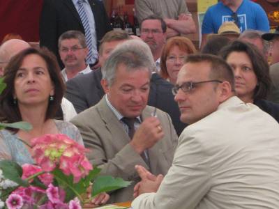 Auf der Brandenburger Landwirtschaftsausstellung (BraLa) in Paaren im Glien mit der Bundesministerin fr Ernhrung, Landwirtschaft und Verbraucherschutz Ilse Aigner.