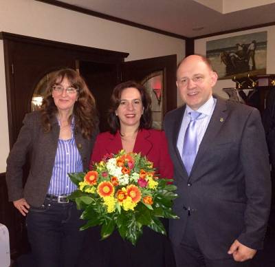 Mit dem Stadtverbandsvorsitzenden der CDU Falkensee, Roger Lewandowski und der Fraktionsvorsitzenden der CDU in der Falkenseer Stadtverordnetenversammlung, Daniela Zienitz.