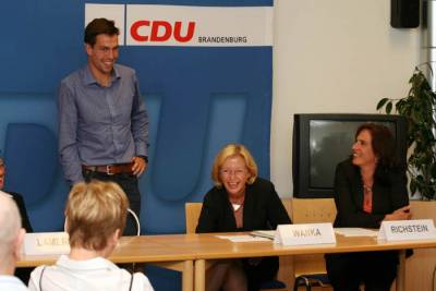 Der WM-Fnfkmpfer Stefan Kllner whrend seiner Rede.